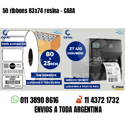 50 ribbons 83x74 resina - CABA