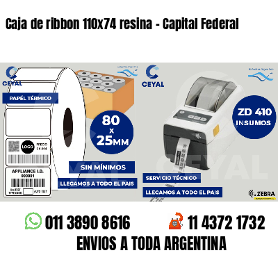 Caja de ribbon 110x74 resina - Capital Federal