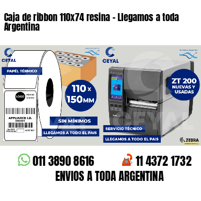 Caja de ribbon 110x74 resina - Llegamos a toda Argentina