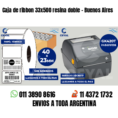 Caja de ribbon 33x500 resina doble - Buenos Aires