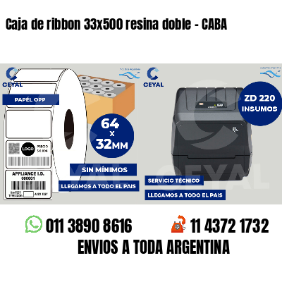 Caja de ribbon 33x500 resina doble - CABA