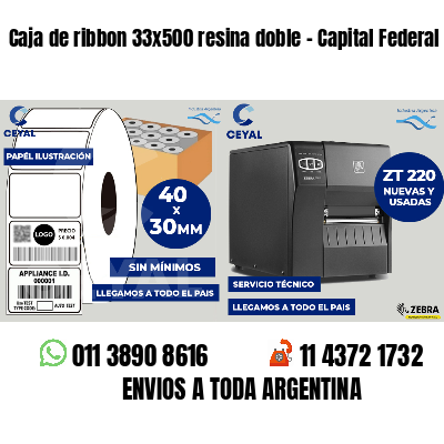 Caja de ribbon 33x500 resina doble - Capital Federal