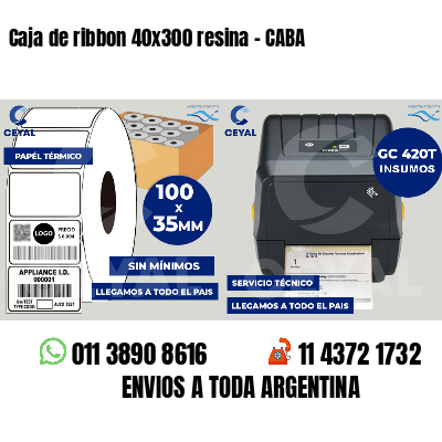 Caja de ribbon 40x300 resina - CABA