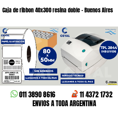 Caja de ribbon 40x300 resina doble - Buenos Aires