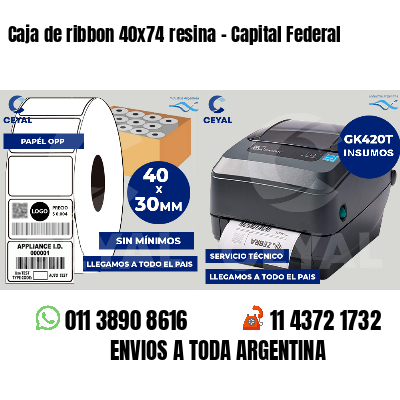 Caja de ribbon 40x74 resina - Capital Federal