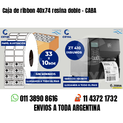 Caja de ribbon 40x74 resina doble - CABA
