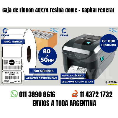 Caja de ribbon 40x74 resina doble - Capital Federal