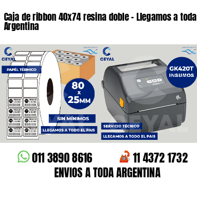 Caja de ribbon 40x74 resina doble - Llegamos a toda Argentina