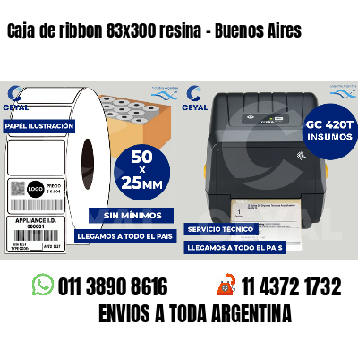 Caja de ribbon 83x300 resina - Buenos Aires