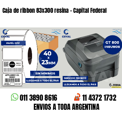 Caja de ribbon 83x300 resina - Capital Federal