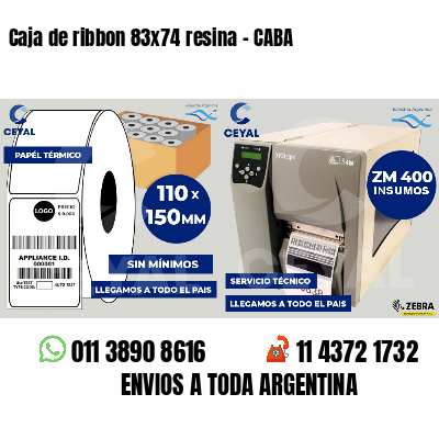 Caja de ribbon 83x74 resina - CABA