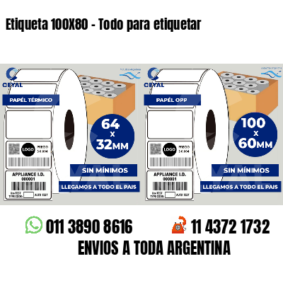 Etiqueta 100X80 - Todo para etiquetar
