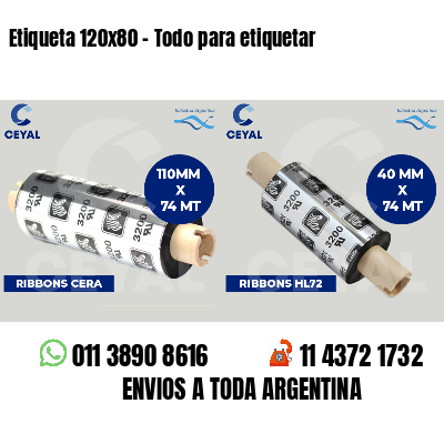 Etiqueta 120x80 - Todo para etiquetar