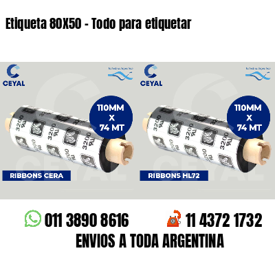 Etiqueta 80X50 - Todo para etiquetar