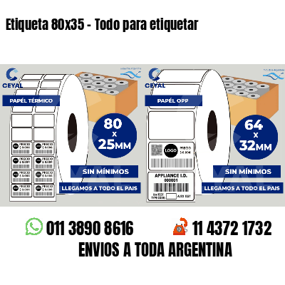 Etiqueta 80x35 - Todo para etiquetar