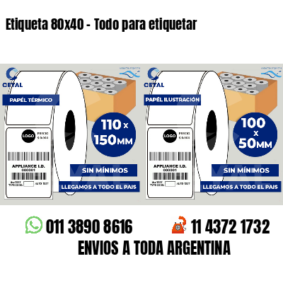 Etiqueta 80x40 - Todo para etiquetar
