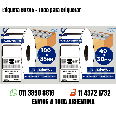 Etiqueta 80x45 - Todo para etiquetar