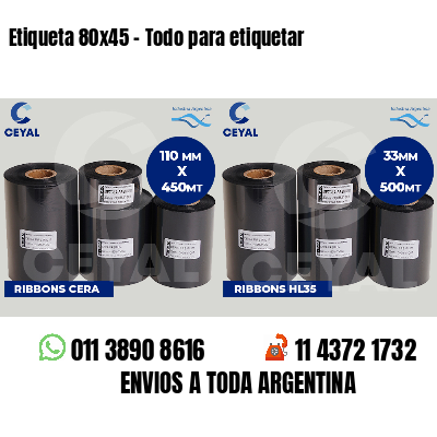 Etiqueta 80x45 - Todo para etiquetar
