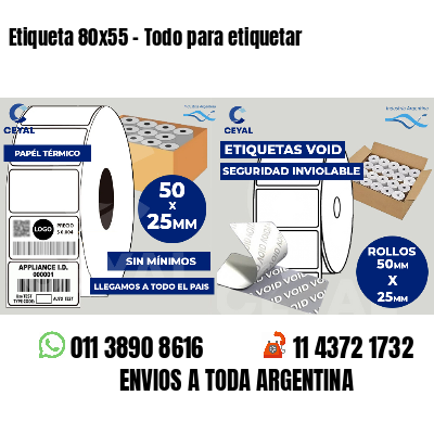 Etiqueta 80x55 - Todo para etiquetar