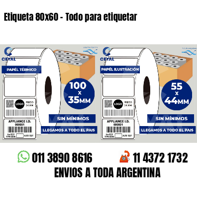 Etiqueta 80x60 - Todo para etiquetar