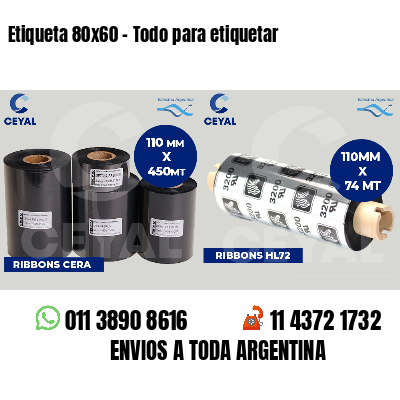 Etiqueta 80x60 - Todo para etiquetar