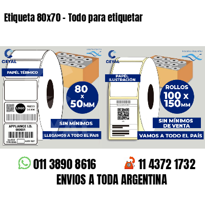 Etiqueta 80x70 - Todo para etiquetar