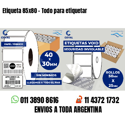Etiqueta 85x80 - Todo para etiquetar