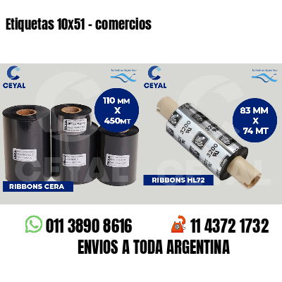 Etiquetas 10x51 - comercios