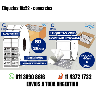 Etiquetas 10x52 - comercios