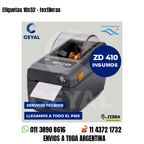 Etiquetas 10×52 – textileras