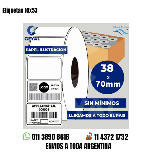 Etiquetas 10×53