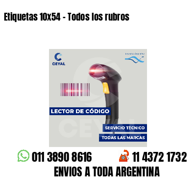 Etiquetas 10x54 - Todos los rubros