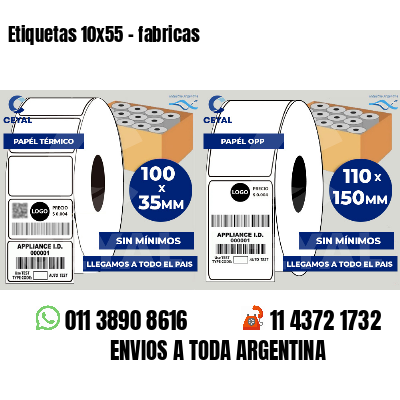 Etiquetas 10x55 - fabricas