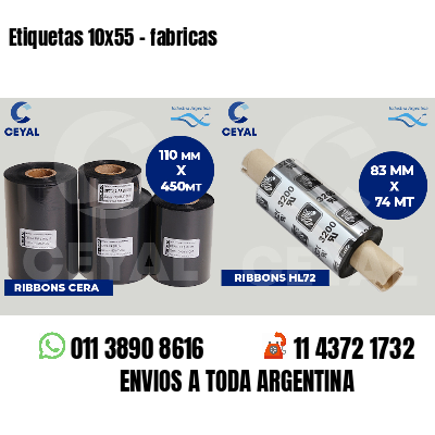 Etiquetas 10x55 - fabricas
