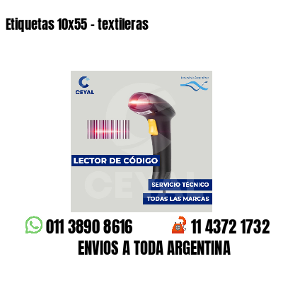 Etiquetas 10x55 - textileras