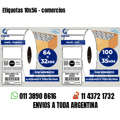 Etiquetas 10x56 - comercios