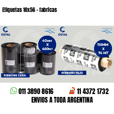 Etiquetas 10x56 - fabricas