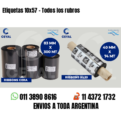 Etiquetas 10x57 - Todos los rubros