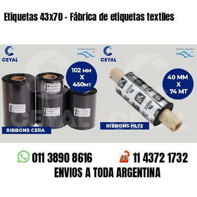 Etiquetas 43x70 - Fábrica de etiquetas textiles