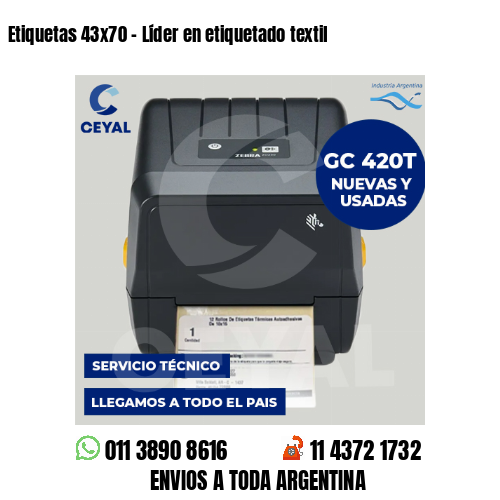 Etiquetas 43×70 – Líder en etiquetado textil