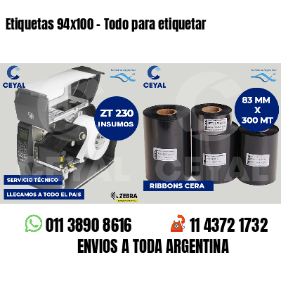 Etiquetas 94x100 - Todo para etiquetar