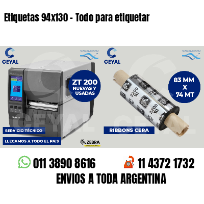 Etiquetas 94x130 - Todo para etiquetar