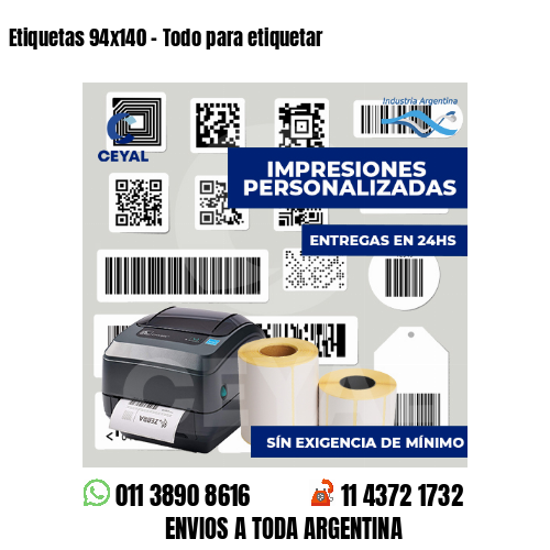 Etiquetas 94x140 - Todo para etiquetar