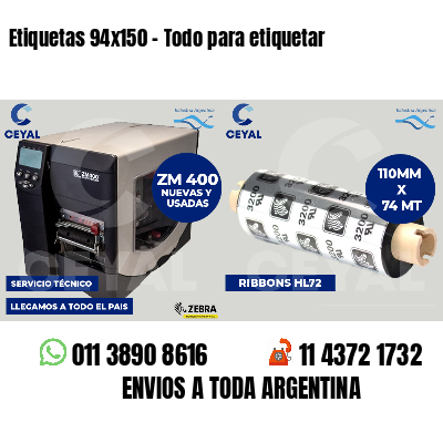 Etiquetas 94x150 - Todo para etiquetar