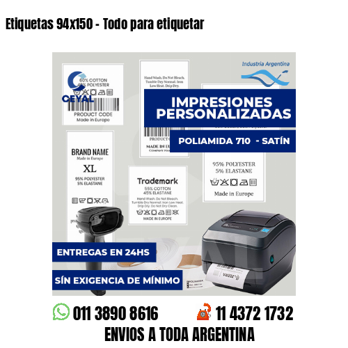 Etiquetas 94x150 - Todo para etiquetar