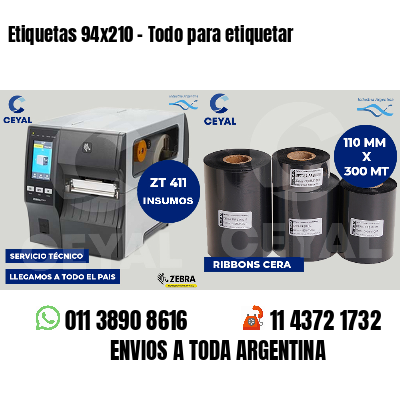 Etiquetas 94x210 - Todo para etiquetar