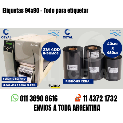 Etiquetas 94x90 - Todo para etiquetar