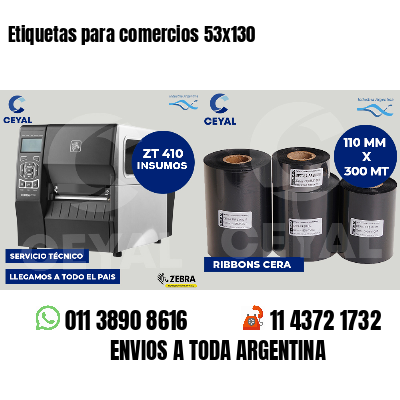 Etiquetas para comercios 53x130