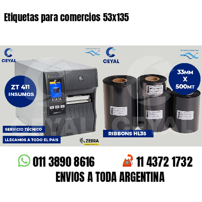 Etiquetas para comercios 53x135