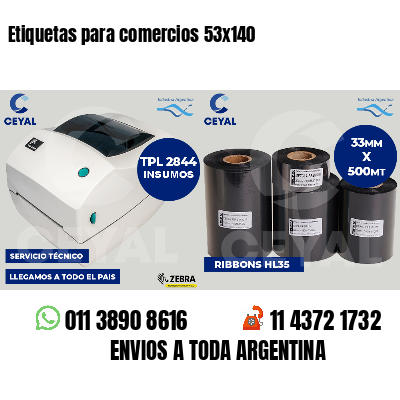 Etiquetas para comercios 53x140